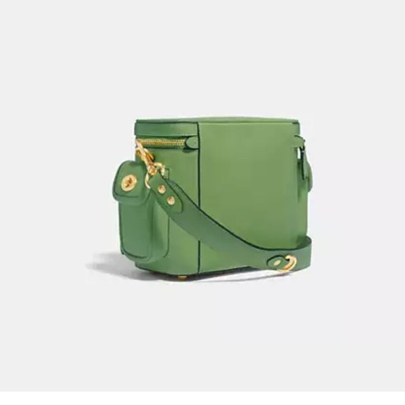 RARE coach utility 18 bag turn lock crossbody green - Picture 2 of 11